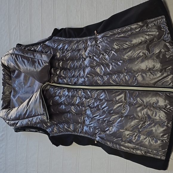 Calvin Klein Performance Asymmetrical Down Vest | Gunmetal Gray | Size XS - Picture 4 of 16